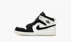 Nike Air Jordan 1 Mid SE (PS) Kids Shoes White / Black | 389017-VYJ