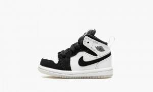 Nike Air Jordan 1 Mid SE (TD) 'Diamond' Kids Shoes White / Black | 635741-XMS