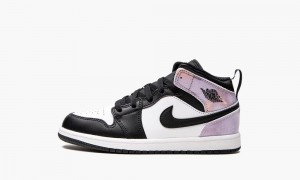 Nike Air Jordan 1 Mid Se PS Kids Shoes Black / Coral / White | 189752-OXH