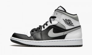 Nike Air Jordan 1 Mid 'White Shadow' Mens Shoes Black / White / Grey | 106258-OHD