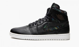 Nike Air Jordan 1 RET High NOUV BHM 'BHM' Mens Shoes White / Black / Green | 245607-UCE