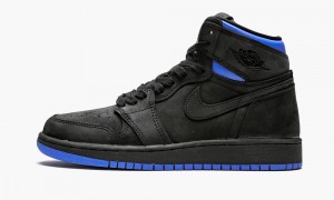 Nike Air Jordan 1 Ret Hi OG Q54 BG 'Quai 54' Kids Shoes Black / Blue | 890513-HCY