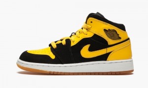 Nike Air Jordan 1 Retro GS 'New Love 2007' Kids Shoes Black / White / Yellow | 517046-RHA