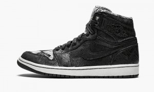 Nike Air Jordan 1 Retro High 'Black History Month' Mens Shoes Black / White | 904856-PLT