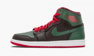 Nike Air Jordan 1 Retro High 'Gucci' Mens Shoes Black / Red / Green | 905872-PES