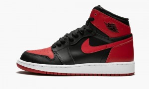 Nike Air Jordan 1 Retro High OG BG 'Banned' Kids Shoes Black / Red / White | 064925-ZMF