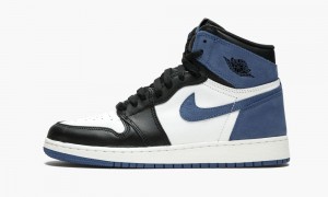 Nike Air Jordan 1 Retro High OG BG 'Blue Moon' Kids Shoes White / Blue / Black | 389510-RTL