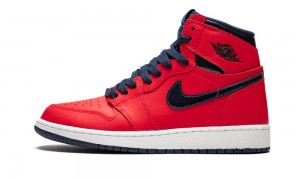 Nike Air Jordan 1 Retro High OG BG 'David Letterman' Kids Shoes Red | 982403-FMQ