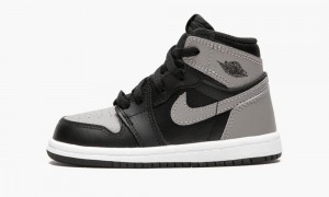 Nike Air Jordan 1 Retro High OG BT 'Shadow' Kids Shoes Black / Grey / White | 971258-SQE