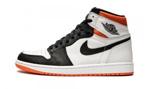 Nike Air Jordan 1 Retro High OG 'Electro Orange' Mens Shoes White / Orange / Black | 519673-SOA