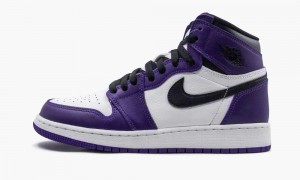 Nike Air Jordan 1 Retro High OG GS 'Court Purple 2.0' Kids Shoes Purple / Black / White | 620739-QUB