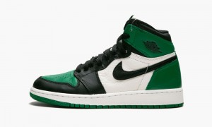 Nike Air Jordan 1 Retro High OG GS 'Pine Green' Kids Shoes Deep Green / Black | 206548-FUL