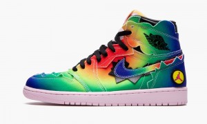 Nike Air Jordan 1 Retro High OG 'J Balvin' Mens Shoes Multicolor / Black / Pink | 648731-RFD