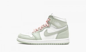 Nike Air Jordan 1 Retro High OG PS 'Seafoam' Kids Shoes Pink / Green / White | 863905-NOZ