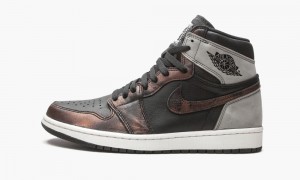 Nike Air Jordan 1 Retro High OG 'Patina / Rust Shadow' Mens Shoes Black / Grey | 601852-LKI