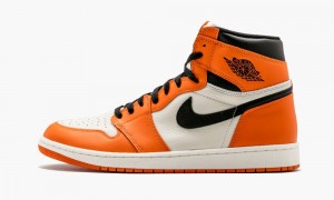 Nike Air Jordan 1 Retro High OG 'Reverse Shattered Backboard' Mens Shoes Orange / Black | 182360-GXF