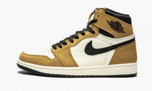 Nike Air Jordan 1 Retro High OG 'Rookie of the Year' Mens Shoes Brown Black Gold | 427308-NCZ