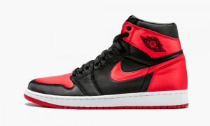 Nike Air Jordan 1 Retro High OG SE 'Satin' Mens Shoes Black / Red / White | 937461-PLG