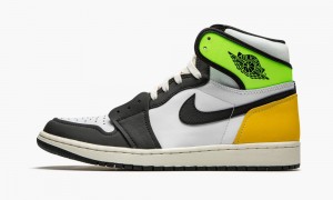 Nike Air Jordan 1 Retro High OG 'Volt Gold' Mens Shoes White / Black / Metal Gold | 728493-JRF