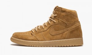 Nike Air Jordan 1 Retro High OG 'Wheat' Mens Shoes Gold | 417230-SVC