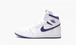 Nike Air Jordan 1 Retro High PS 'Court Purple' Kids Shoes White / Purple | 624187-PKT