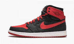 Nike Air Jordan 1 Retro KO HI Mens Shoes Black / Red / White | 182653-TDZ