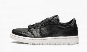 Nike Air Jordan 1 Retro Low NS 'Black White' Womens Shoes Black / Metal Gold / White | 354092-USB