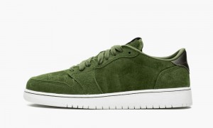 Nike Air Jordan 1 Retro Low NS HC 'Legion Green' Kids Shoes Green / Red Brown | 215963-HAQ