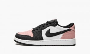 Nike Air Jordan 1 Retro Low OG GS 'Bleached Coral' Kids Shoes Black / Coral / White | 651942-ARI