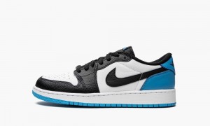 Nike Air Jordan 1 Retro Low OG GS Kids Shoes White / Blue / Black | 124935-NLH