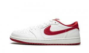 Nike Air Jordan 1 Retro Low OG 'White / Varsity Red' Mens Shoes White / Red | 385124-LJA