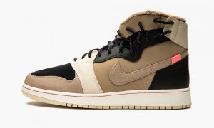 Nike Air Jordan 1 Retro Rebel 'Utility Pack' Womens Shoes Black / Beige | 386704-WMK