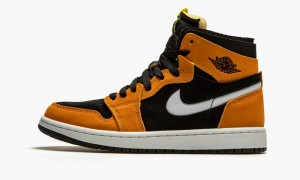 Nike Air Jordan 1 Zoom Air CMFT 'Black / Monarch' Mens Shoes Black / White / Orange | 310659-RXA