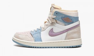 Nike Air Jordan 1 Zoom Air Cmft 'Pink Oxford' Womens Shoes Pink / Purple | 203187-DJW