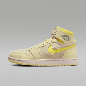 Nike Air Jordan 1 Zoom CMFT 2 Mens Shoes Light Yellow | 548310-ZEU