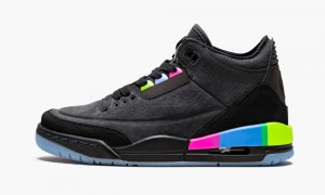 Nike Air Jordan 3 GS 'Quai54' Kids Shoes Black / Green | 864239-ADH