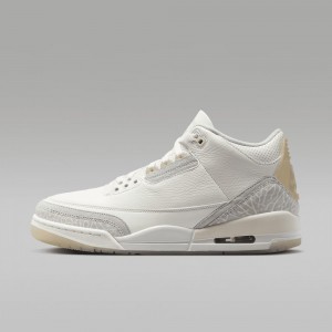 Nike Air Jordan 3 Retro Craft "Ivory" Mens Shoes White / Cream / Grey White | 905142-KTO