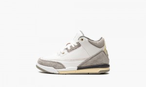 Nike Air Jordan 3 Retro SP (PS) 'A Ma Maniére - Raised by Women' Kids Shoes White / Grey Brown / Beige | 706458-ZOI