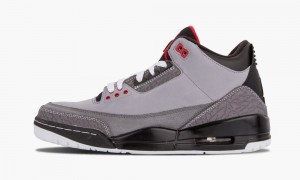 Nike Air Jordan 3 Retro 'Stealth' Mens Shoes Red / Grey | 509618-CYN