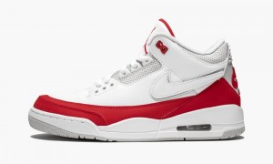 Nike Air Jordan 3 Retro Tinker 'Air Max 1 - University Red' Mens Shoes White / Red | 835916-LJH