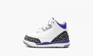 Nike Air Jordan 3 TD 'Racer Blue' Kids Shoes White / Black / Grey | 491250-ALR