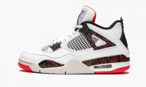 Nike Air Jordan 4 Retro 'Crimson Tint' Mens Shoes White / Black / Light Red | 714562-YHB