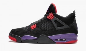 Nike Air Jordan 4 Retro 'Raptors/Drake OVO' Mens Shoes Black / Purple | 367290-GEU