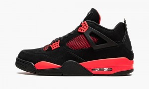 Nike Air Jordan 4 Retro 'Red Thunder' Mens Shoes Black / White / Red | 165742-JUL