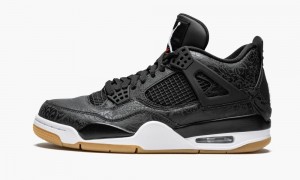 Nike Air Jordan 4 Retro SE 'Black Laser' Mens Shoes Black / White / Light Brown | 832165-GIF