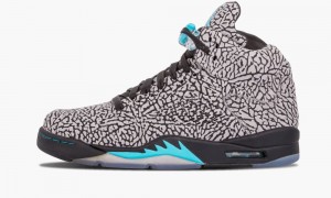 Nike Air Jordan 5 3Lab5 'Elephant Print' Mens Shoes Grey / Blue / Black | 705423-VMK