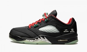 Nike Air Jordan 5 Low 'Clot' Mens Shoes Black / Red | 695807-ITS