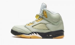 Nike Air Jordan 5 Retro 'Jade Horizon' Mens Shoes Light Silver | 723605-KAX