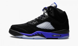 Nike Air Jordan 5 Retro 'Racer Blue' Mens Shoes Black / Blue | 690845-XSE