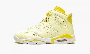 Nike Air Jordan 6 GS 'Citron Tint / Floral' Kids Shoes Light Yellow | 469287-TZI